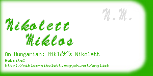 nikolett miklos business card